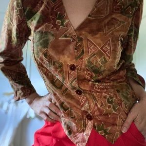 80’s velvet blouse